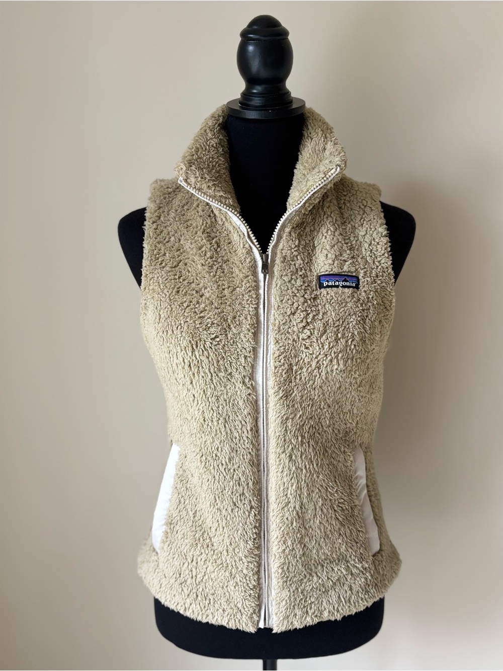 Patagonia Los Gatos Fleece Vest Women’s XS El Cap Khaki Beige Full Zip 2018
